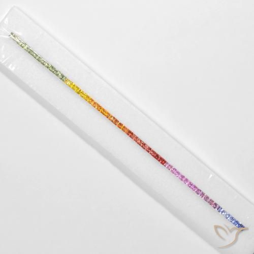Gemas de Zafiro Multicolor natural de 8.29 ct, Cuadrado, VS