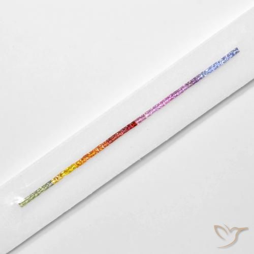 Gemas de Zafiro Multicolor natural de 6.06 ct, Cuadrado, VS