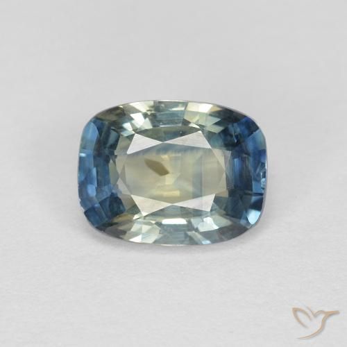 1.07ct Natural Multicolor Zafiro, Forma Cojín, VS-SI