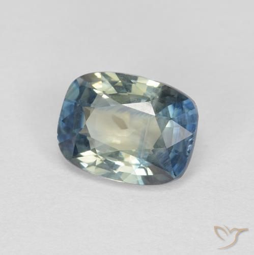 Zafiro Multicolor natural de 1.07 ct, Forma Cojín, VS-SI