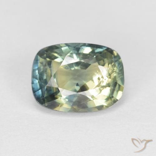 1.18ct Natural Multicolor Zafiro, Forma Cojín, VS-SI