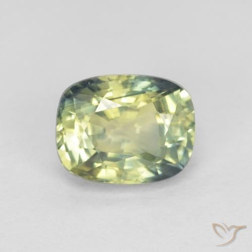 1.06ct Natural Multicolor Zafiro, Forma Cojín, VVS-VS