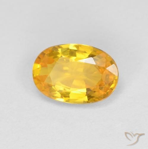 0.57ct Natural Dorado Zafiro, Ovalada, VVS