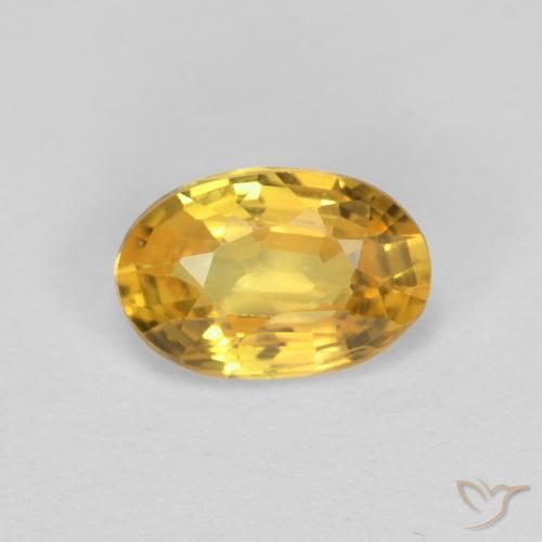 0.59ct Natural Dorado Zafiro, Ovalada, VVS