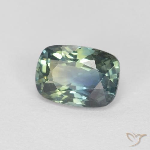 Zafiro Cerceta natural de 0.89 ct, Forma Cojín, VVS