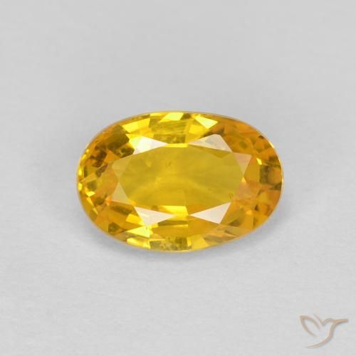 0.60ct Natural Dorado Zafiro, Ovalada, VS
