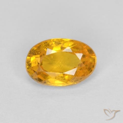 0.56ct Natural Dorado oscuro Zafiro, Ovalada, VS-SI