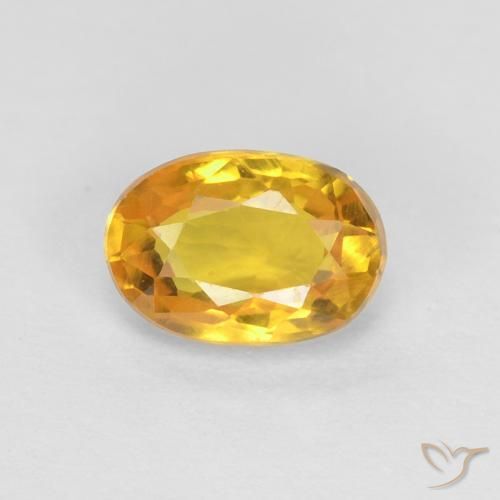 0.60ct Natural Dorado Zafiro, Ovalada, VVS