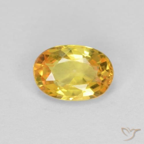 0.57ct Natural Dorado Zafiro, Ovalada, VS