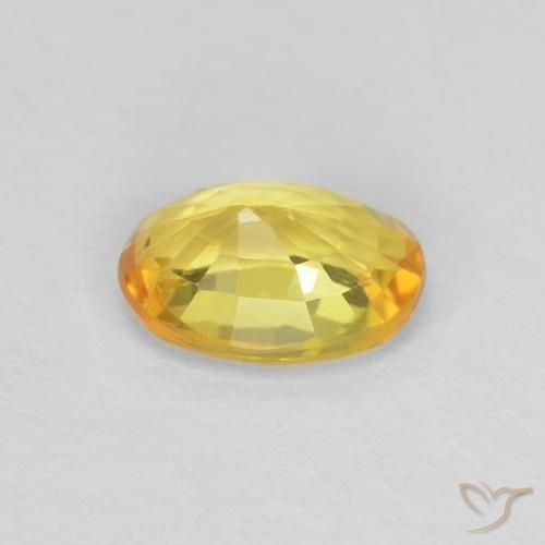 Zafiro Dorado natural de 0.57 ct, Ovalada, VS
