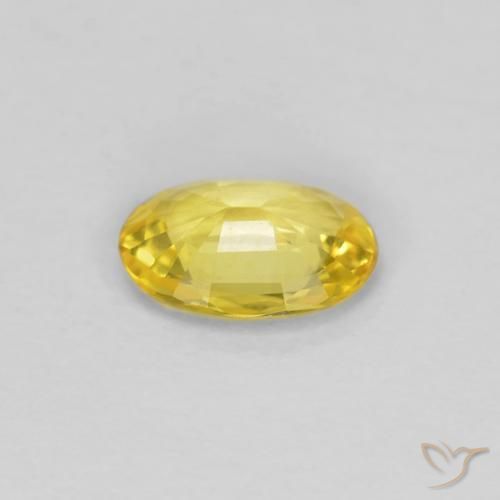 Zafiro Amarillo toscana natural de 0.43 ct, Ovalada, VVS