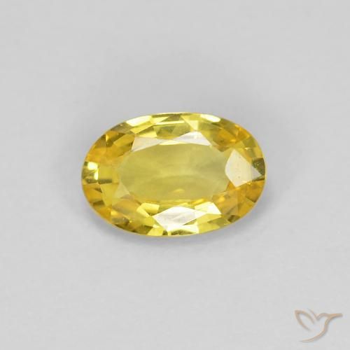 0.48ct Natural Amarillo toscana Zafiro, Ovalada, VVS-VS