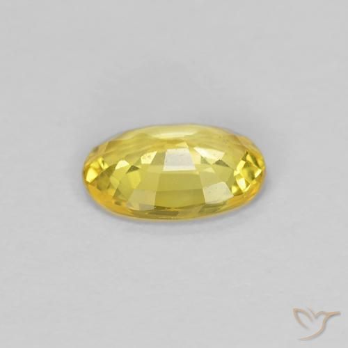Zafiro Amarillo toscana natural de 0.48 ct, Ovalada, VVS-VS