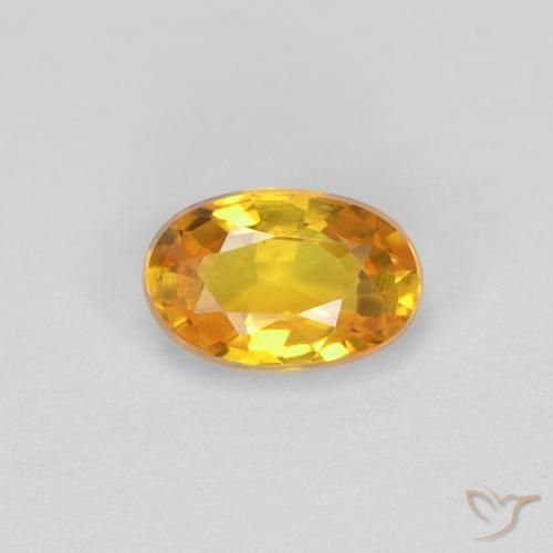 0.57ct Natural Dorado Zafiro, Ovalada, VVS