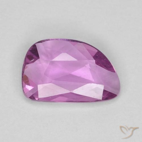 0.57ct Natural Púrpura rosáceo intenso Zafiro, Elegante, VVS-VS