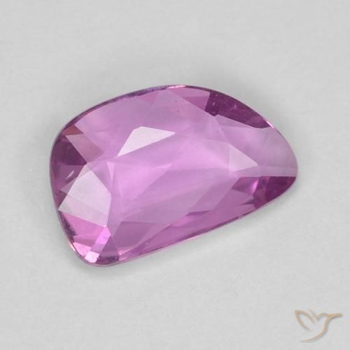 Zafiro Púrpura rosáceo intenso natural de 0.57 ct, Elegante, VVS-VS