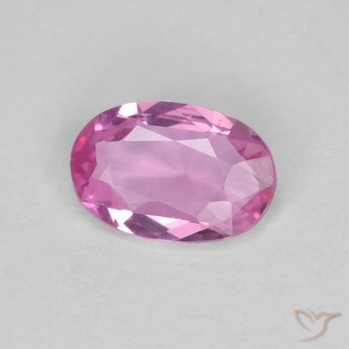 Zafiro Rosa oscuro natural de 0.41 ct, Ovalada, VVS-VS