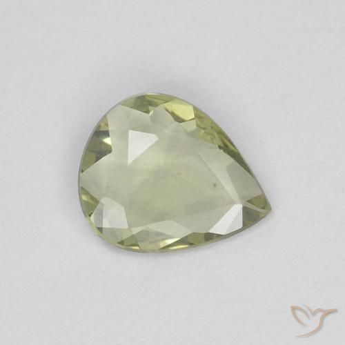 0.34ct Natural Verde cálido Zafiro, En forma de pera, VVS-VS