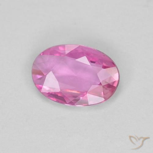 Zafiro Rosado púrpura real natural de 0.39 ct, Ovalada, VVS-VS