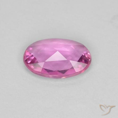 Zafiro Rosado púrpura real natural de 0.39 ct, Ovalada, VVS-VS