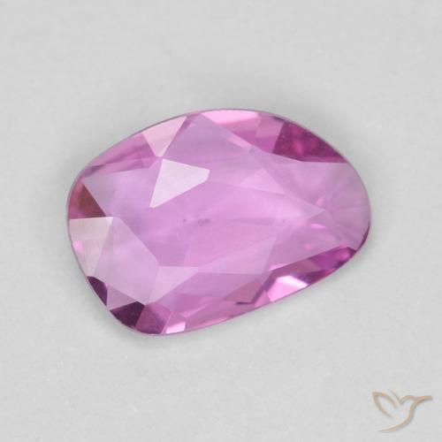 Zafiro Púrpura rosáceo intenso natural de 0.55 ct, Elegante, VVS-VS