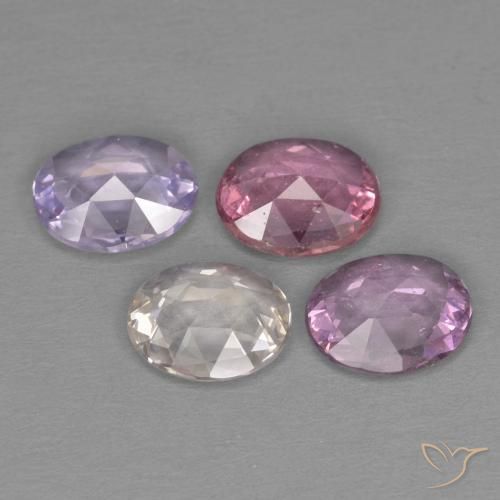 Gemas de Zafiro Multicolor natural de 2.18 ct, Ovalada, VS