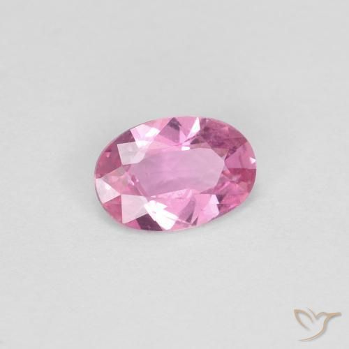 Zafiro Rosado púrpura real natural de 0.44 ct, Ovalada, VS
