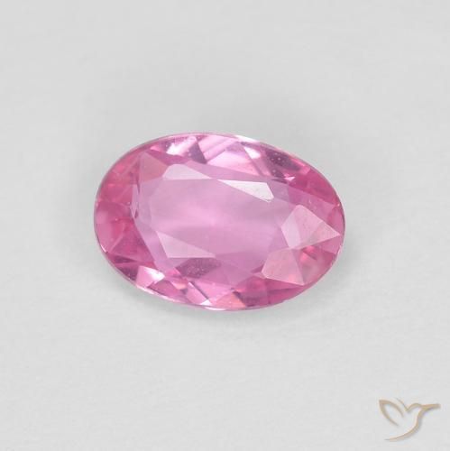 Zafiro Rosado medio natural de 0.47 ct, Ovalada, VVS