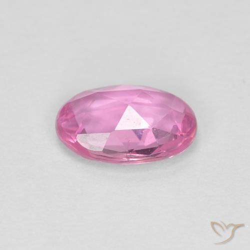 Zafiro Rosado medio natural de 0.47 ct, Ovalada, VVS