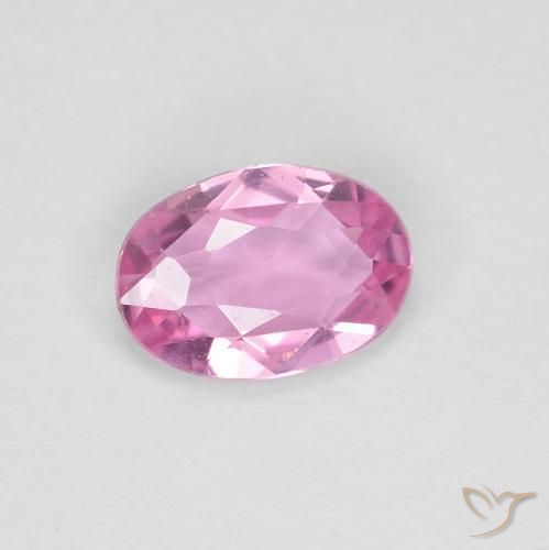 Zafiro Rosado intenso natural de 0.41 ct, Ovalada, VVS