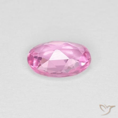 Zafiro Rosado intenso natural de 0.41 ct, Ovalada, VVS