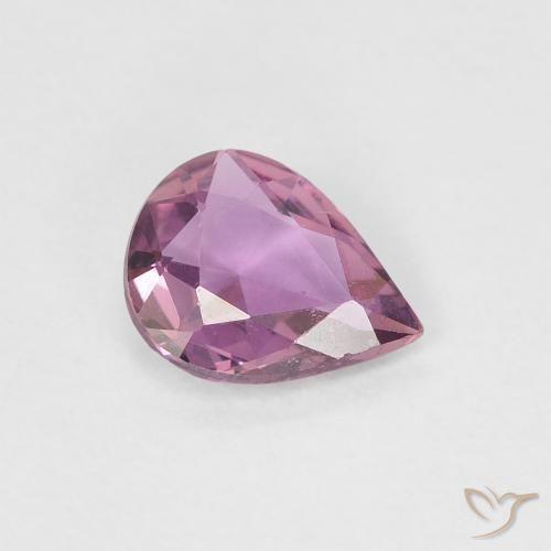 Zafiro Medium Dark-Purple natural de 0.48 ct, En forma de pera, VVS-VS