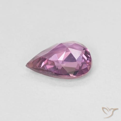 Zafiro Medium Dark-Purple natural de 0.48 ct, En forma de pera, VVS-VS