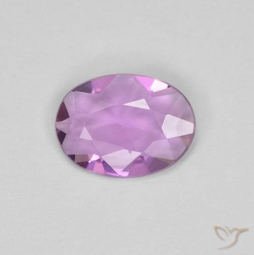 0.48ct Natural Violeta rosáceo claro Zafiro, Ovalada, VVS