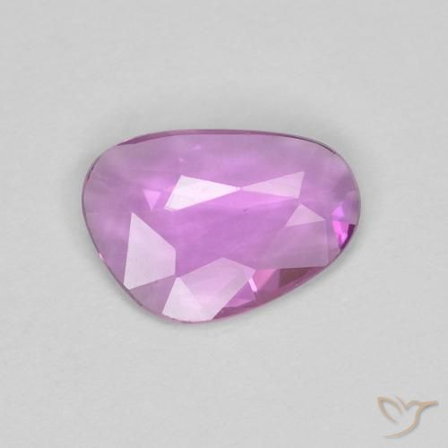 Zafiro Púrpura rosáceo intenso natural de 0.60 ct, Elegante, VVS