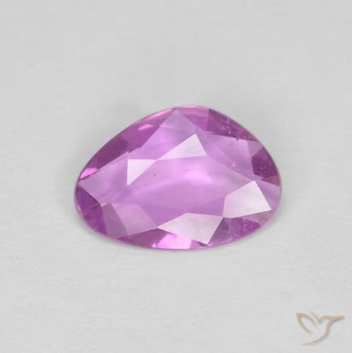 0.51ct Natural Púrpura rosáceo intenso Zafiro, Elegante, VVS-VS