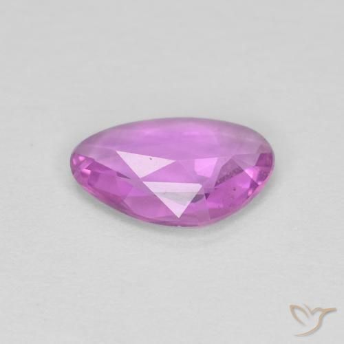 Zafiro Púrpura rosáceo intenso natural de 0.51 ct, Elegante, VVS-VS
