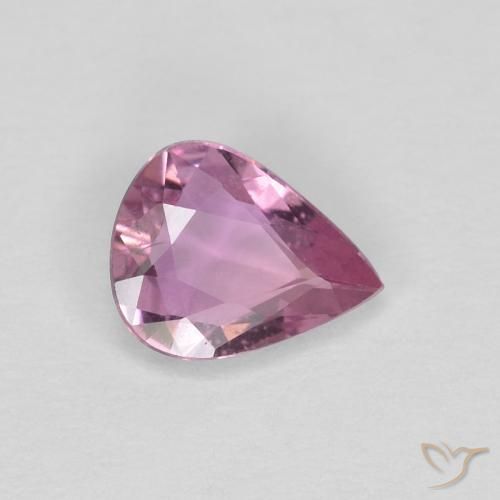 0.47ct Natural Púrpura medio Zafiro, En forma de pera, VS