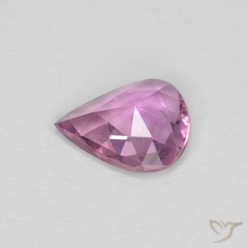 Zafiro Púrpura medio natural de 0.47 ct, En forma de pera, VS