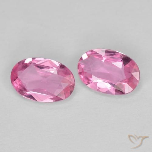 Gemas de Zafiro Rosado intenso natural de 0.80 ct, Ovalada, VVS
