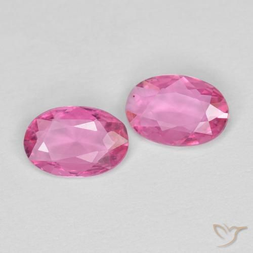 Gemas de Zafiro Rosa oscuro natural de 0.62 ct, Ovalada, VVS