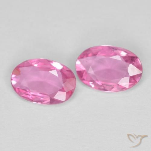 Gemas de Zafiro Rosado púrpura real natural de 0.80 ct, Ovalada, VS