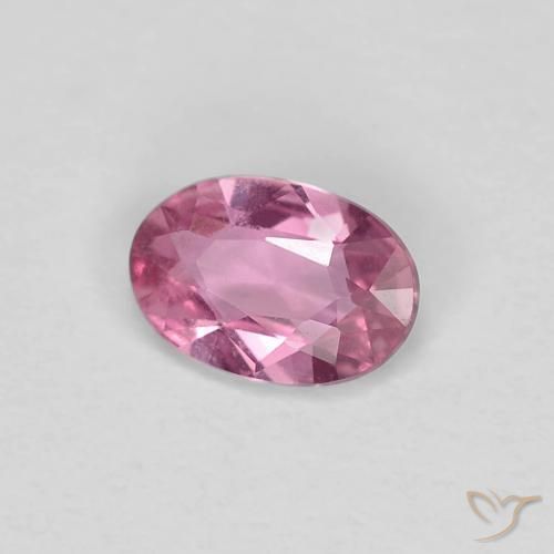 Zafiro Rosado medio natural de 0.40 ct, Ovalada, VVS-VS