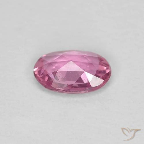 Zafiro Rosado medio natural de 0.40 ct, Ovalada, VVS-VS
