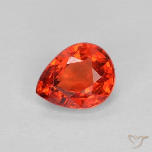 0.46ct Natural Rojo carmesí claro Zafiro, En forma de pera, VS