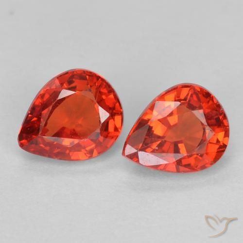 0.88ctw Natural Rojo claro Zafiro, En forma de pera, VS