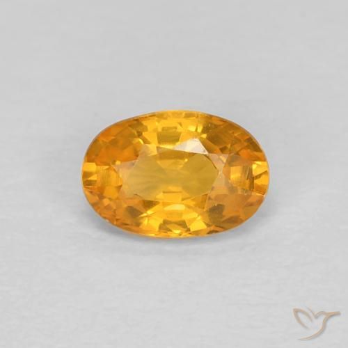 0.56ct Natural Naranja medio Zafiro, Ovalada, VVS-VS