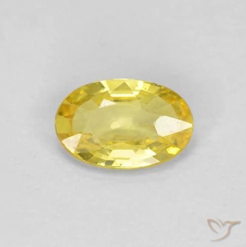 0.46ct Natural Amarillo-dorado claro Zafiro, Ovalada, VS