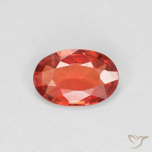 0.47ct Natural Rojo carmesí claro Zafiro, Ovalada, VS