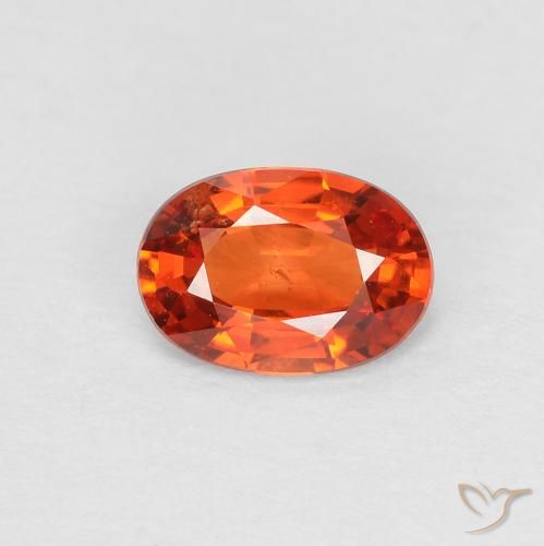 0.55ct Natural Naranja rojizo Zafiro, Ovalada, VS